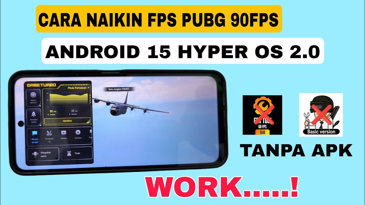 Cara naikin 90 FPS  PUBG terbaru hyper OS 2.0