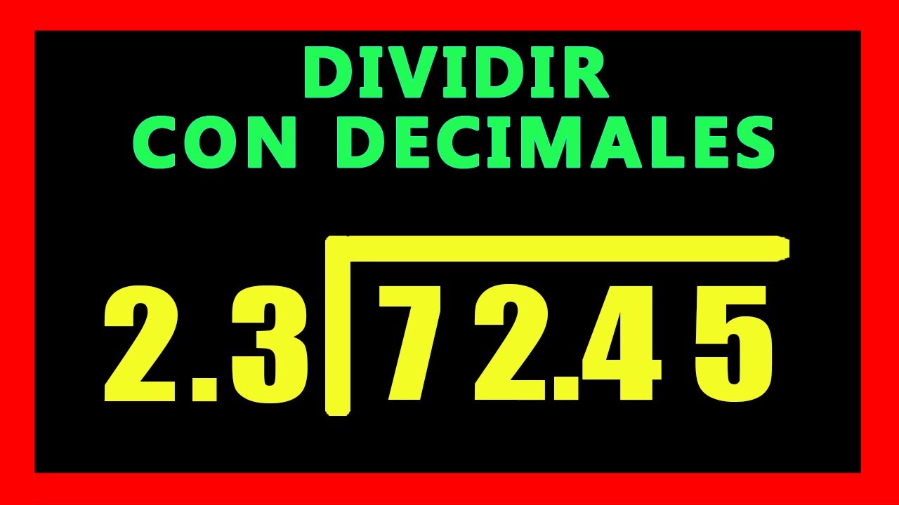 ✅👉 Division de Dos Numeros DECIMALES