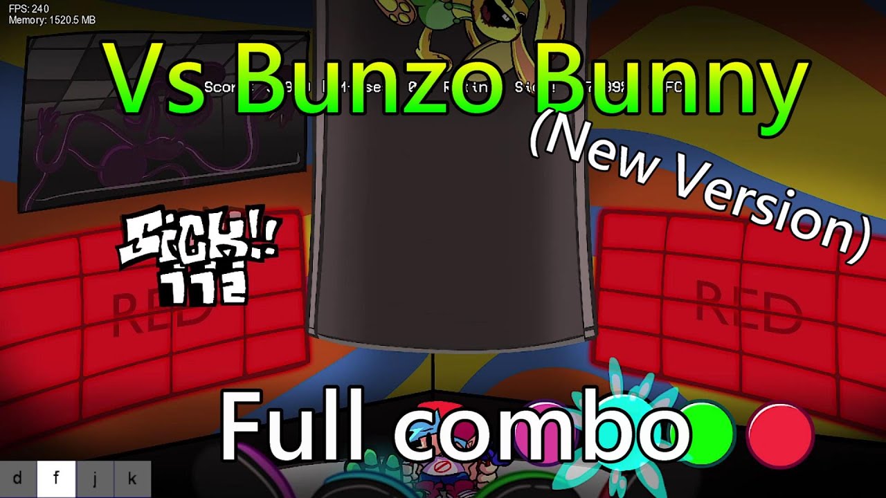 FNF Vs Bunzo Bunny NEW version (Funktime Bunzo Ver) Full Combo!