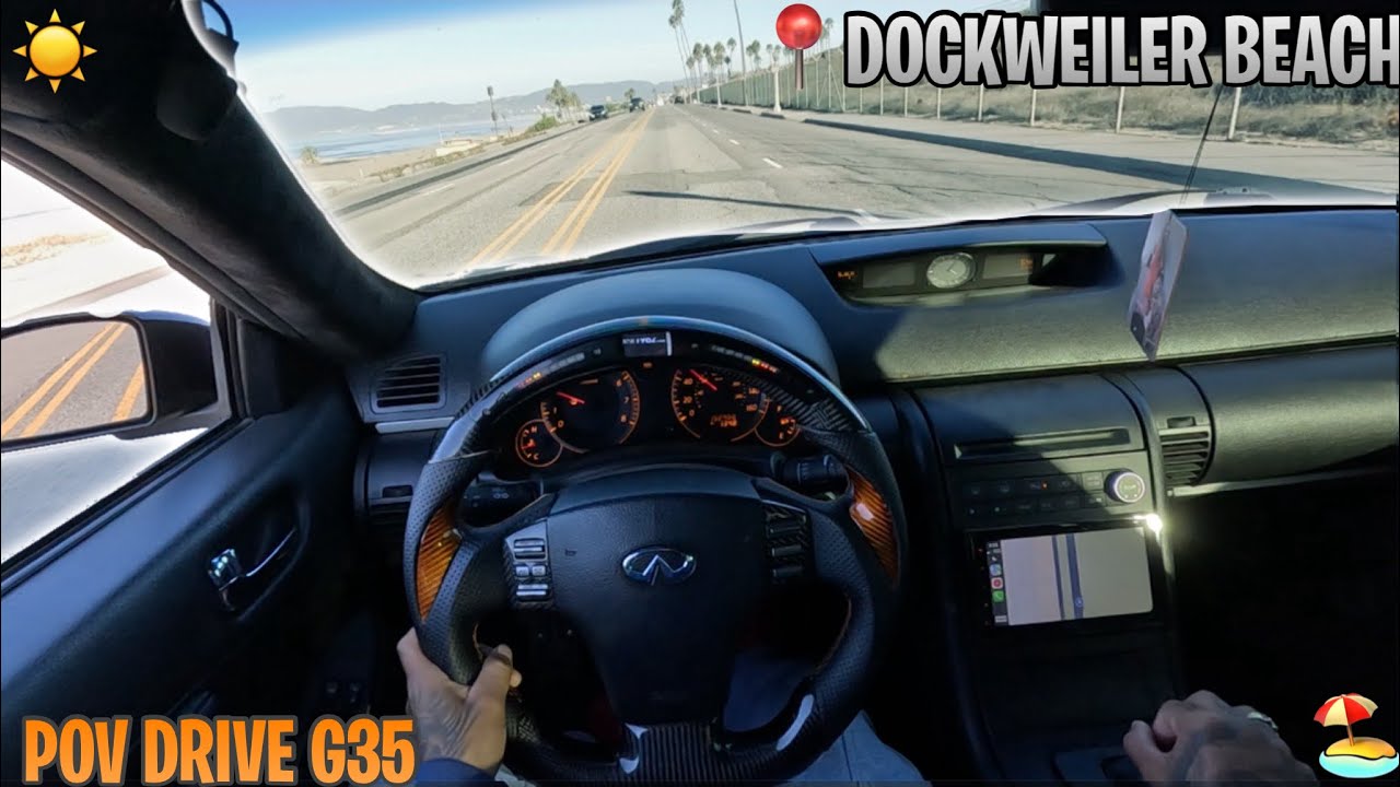 GO PRO 11 INFINITI G35 COUPE POV DRIVE AT DOCKWEILER BEACH