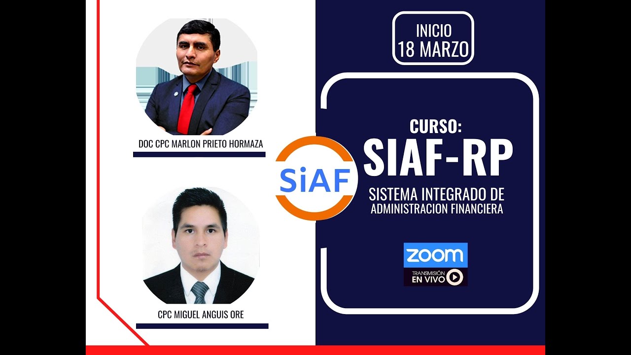 Curso SIAF-RP Apertura de caja chica, Asignación de Viáticos, Encargos Internos, Planilla en el SIAF