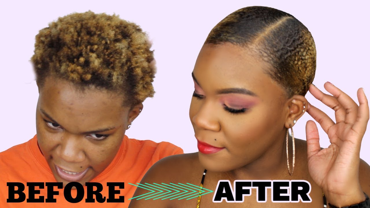 HOW I SLICK DOWN MY KINKY 4C TWA HAIR|_ItsGillyy
