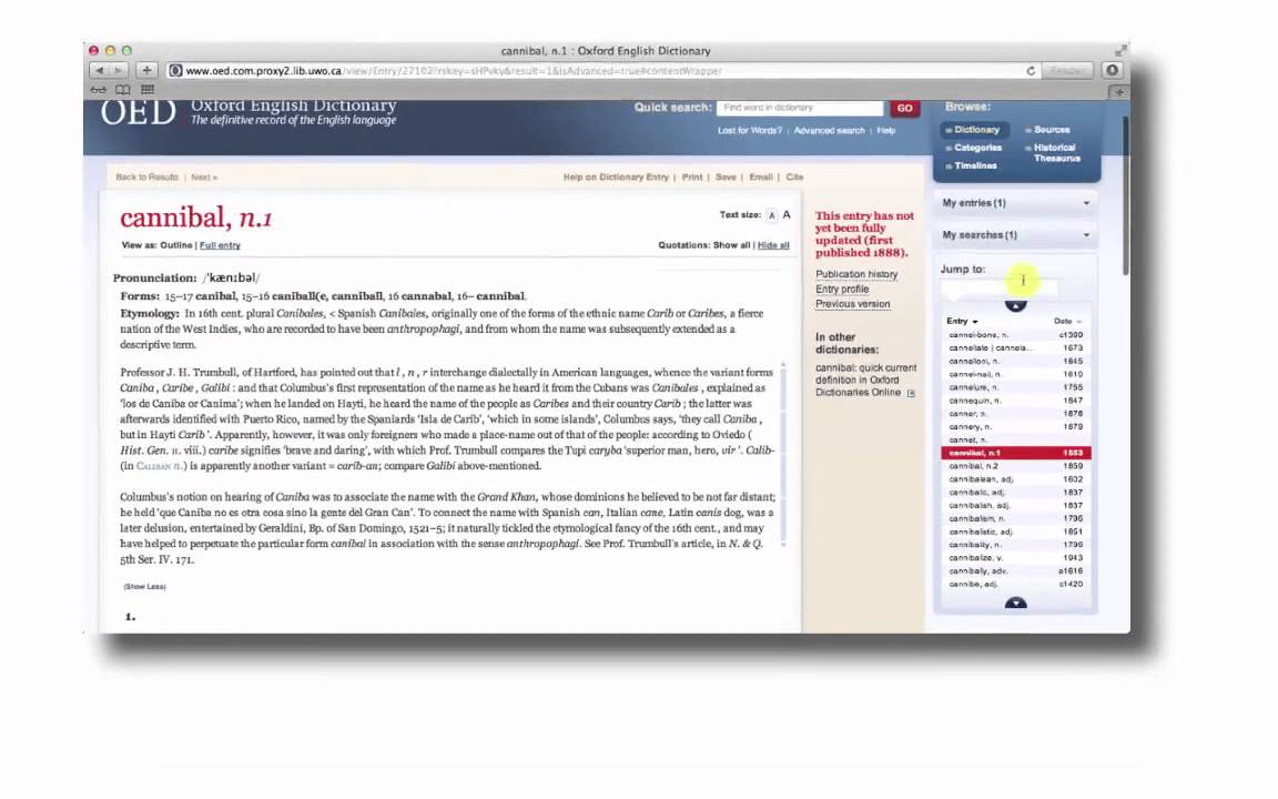 OED Online Tutorial
