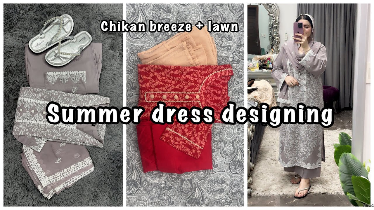 Summer dress designing on Chiken breeze / lawn dress designs