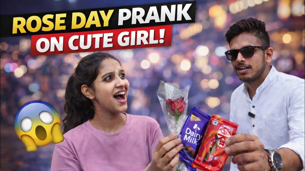 🌹Rose Day Prank with Cute Girls 😱 Reaction देखो😂 | Valentine Special Prank | Mr.Kunal | #prank