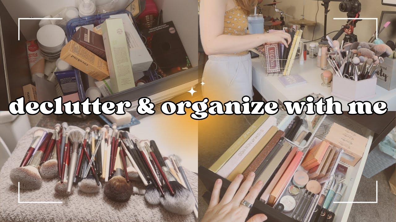 MAKEUP CHORE DAY: decluttering, organizing, coloring my hair // RESET DAY VLOG