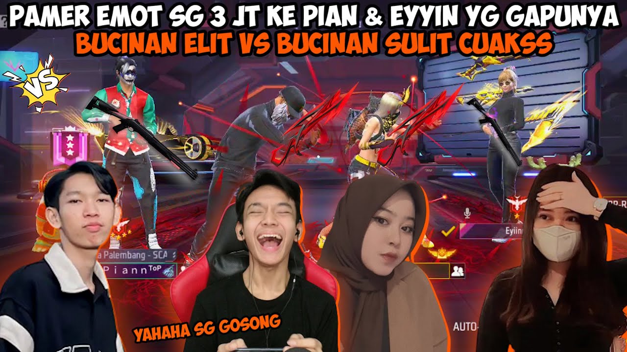 BUCINAN FF ELIT VS BUCINAN FF SULIT! ANDRA & RATU PAMERIN SG 3 JT DIDEPAN PIAN & EYYIN YG GAPUNYA🤣