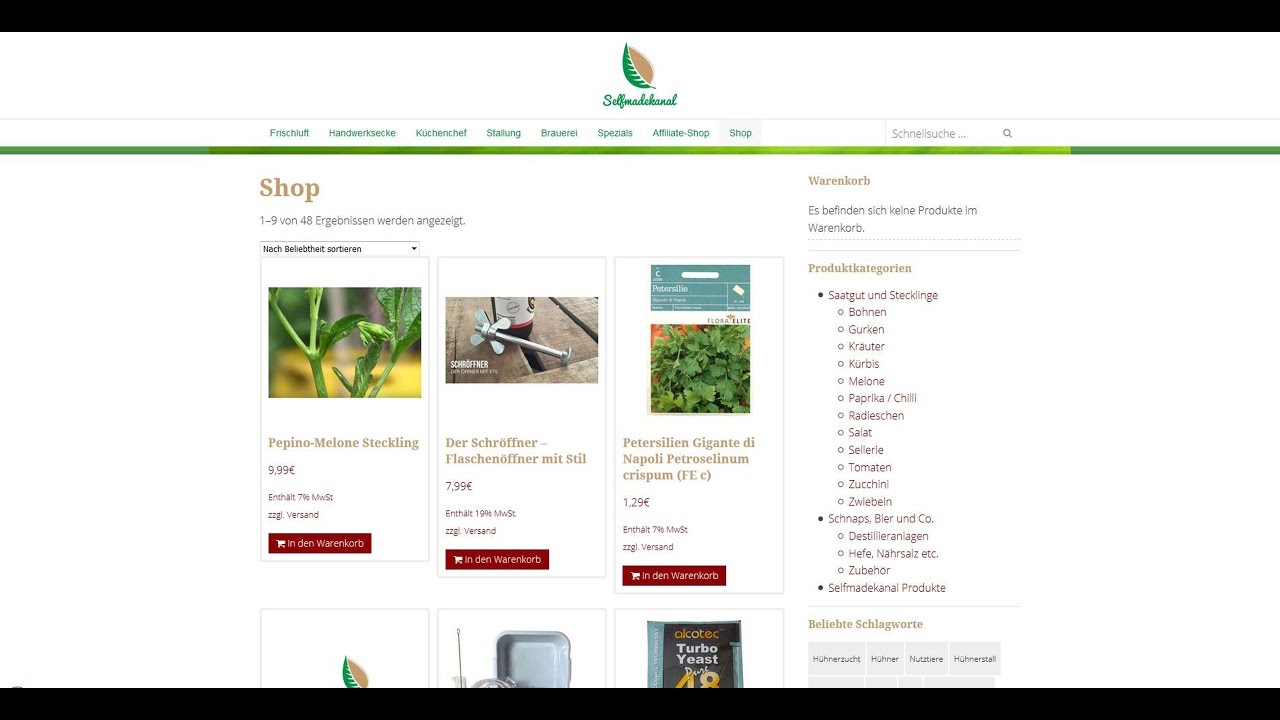 Selfmadekanal Shop Vorstellung und Gartenwunder Paket