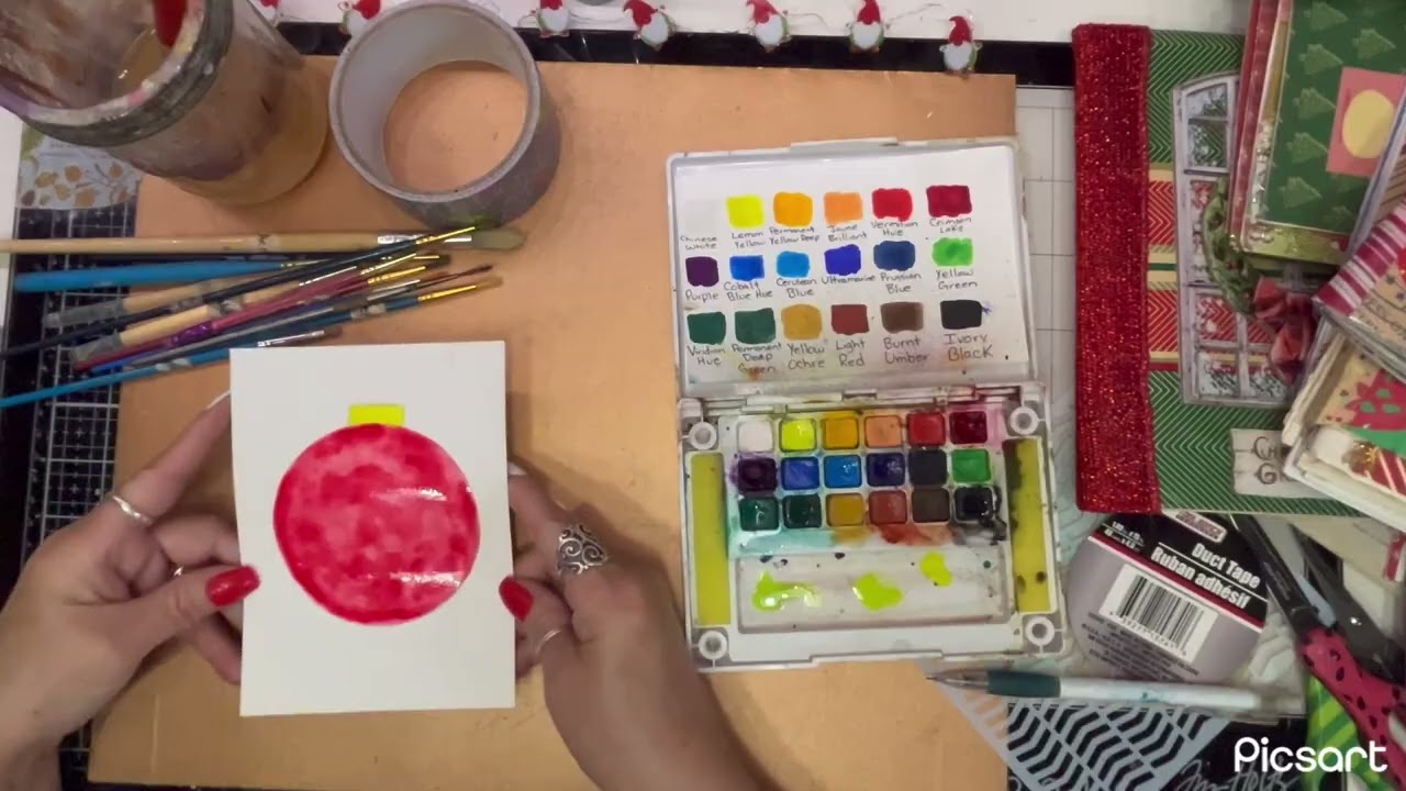 559 * #mixedmediamonday * Watercolor Ornaments as Journaling Cards