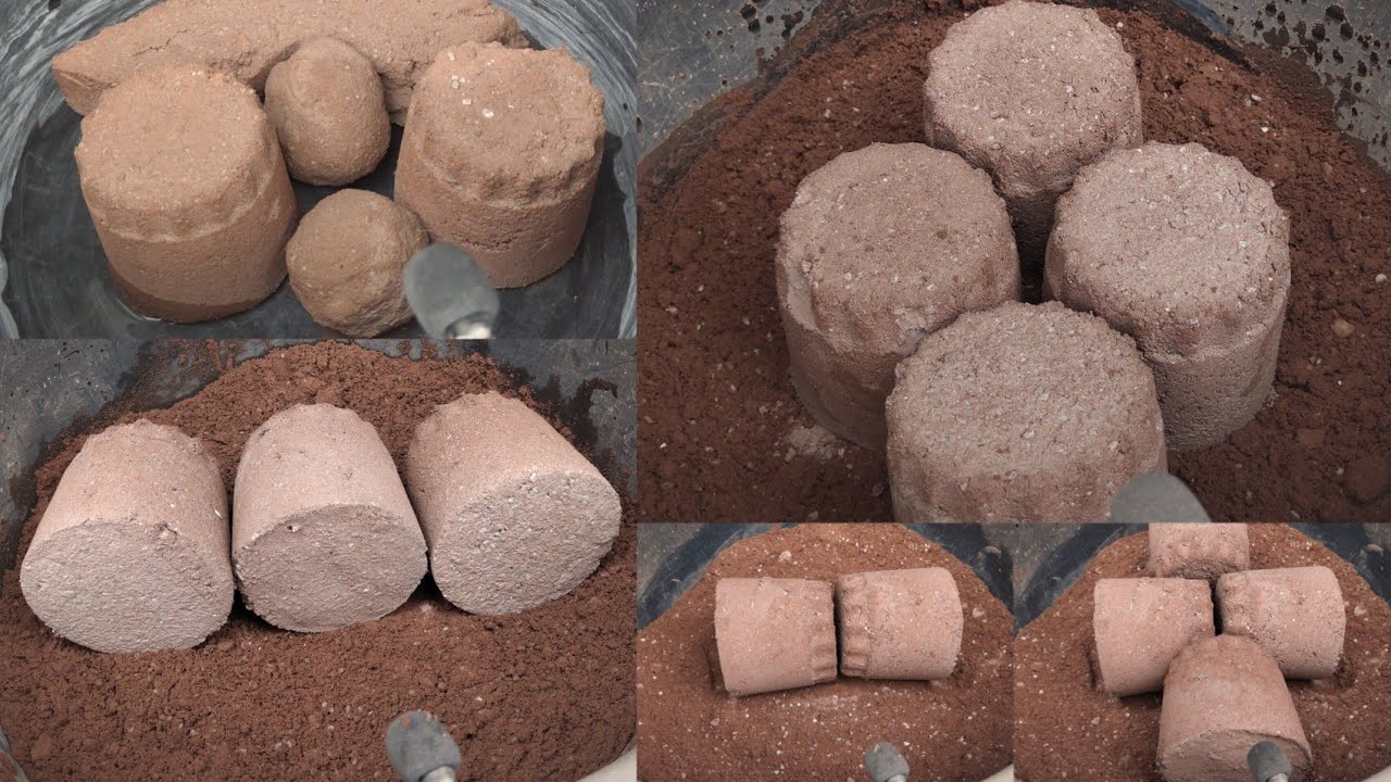 Asmr - dusty 🌪️ red dirt with concrete crumbling dry and water 💦
