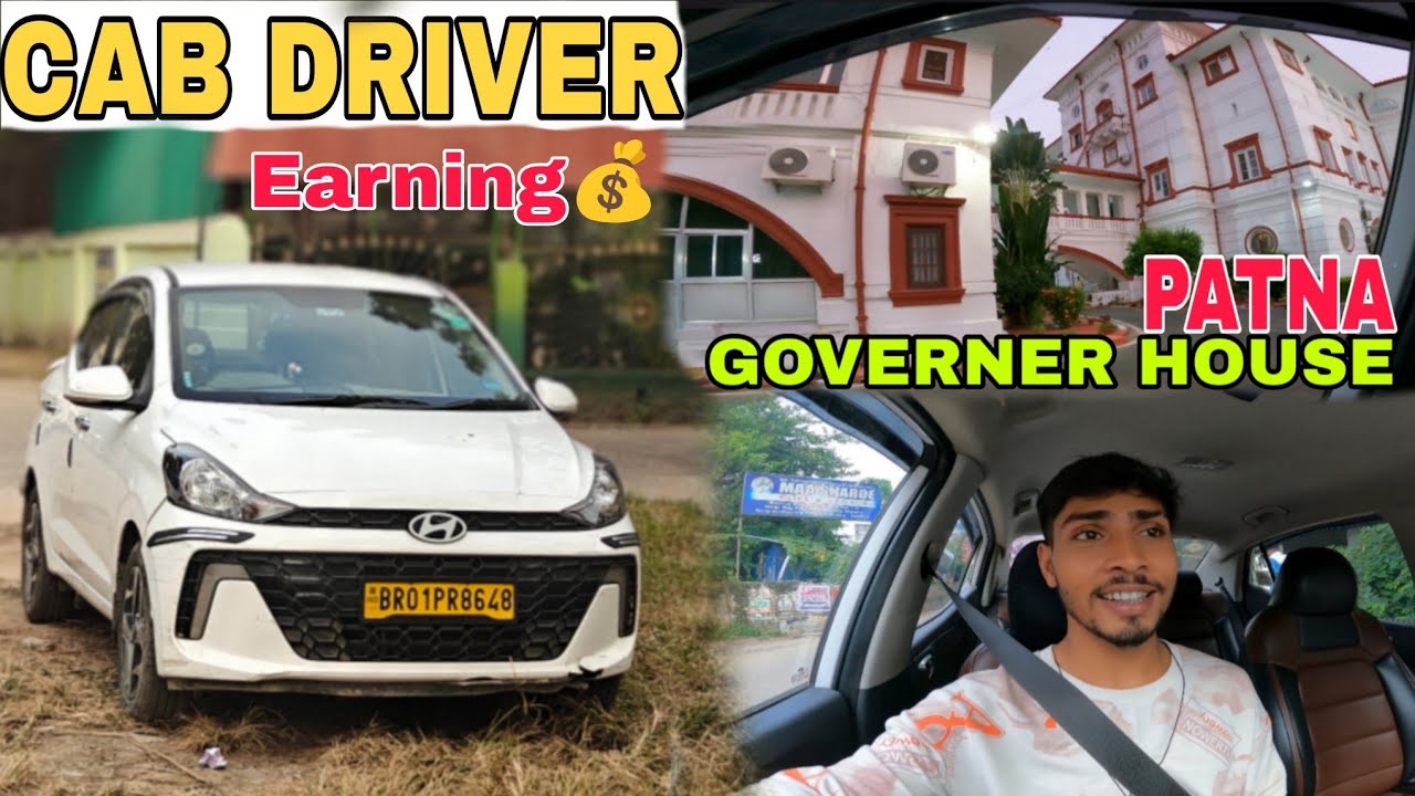 Cab Driver Earning💰In A Day/आज  Governer House में गए😎#patna #ola #uber आज A कस्टमर ड्रिंक किया था