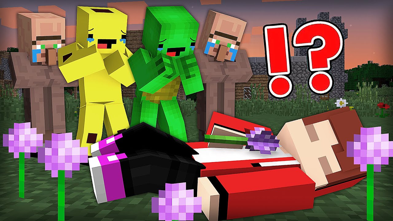 JJ Fell ASLEEP FOREVER - Sad Story in Minecraft Challenge - Maizen