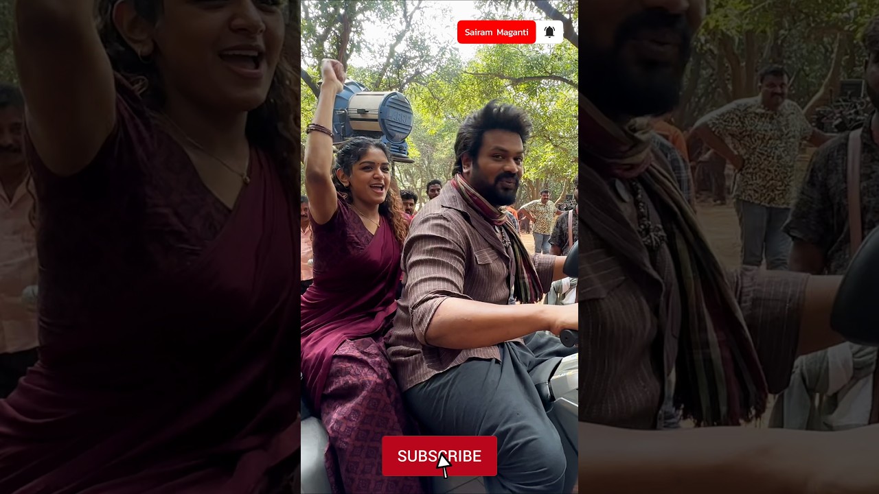 Aditi & #ManchuManoj Bike Ride on #Bhairavam Sets | Sai Ram Maganti| Trending 2025 Telugu #shorts