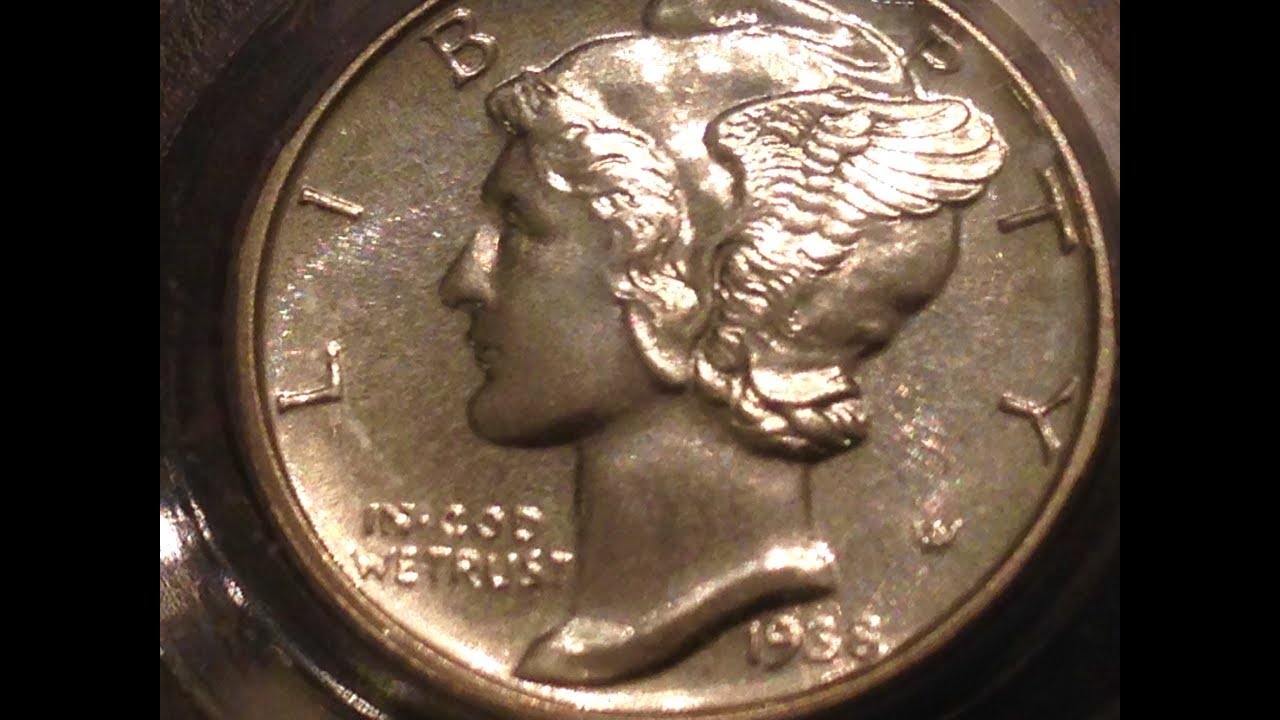 1938 Mercury Dime - Worth $200 - 300 - Graded PR65