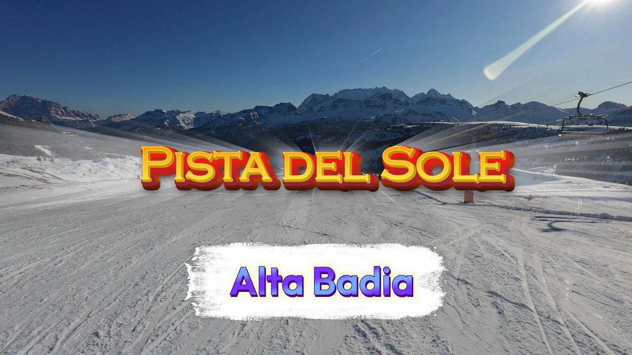 Skiing Alta Badia - Pista Del Sole - Blue 34, Dolomites - Italy, 2025
