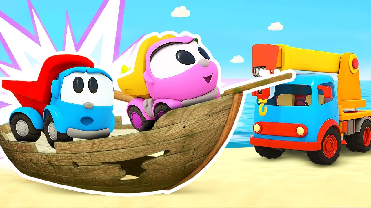 🚚🌊⛵ Cartoni animati bambini | Leo il Camion Curioso | IL CAMION LEO E LA BARCA PIRATA ⚓⛈️⛵