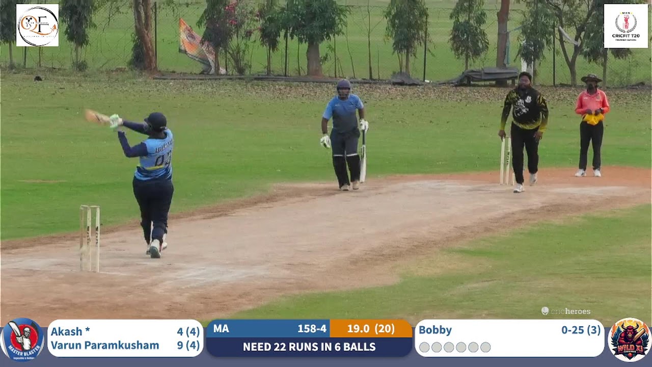 WILD 11 Vs MASTERBLASTERZ || MSN CRICFIT T20 PREMIER LEAGUE SEASON 2