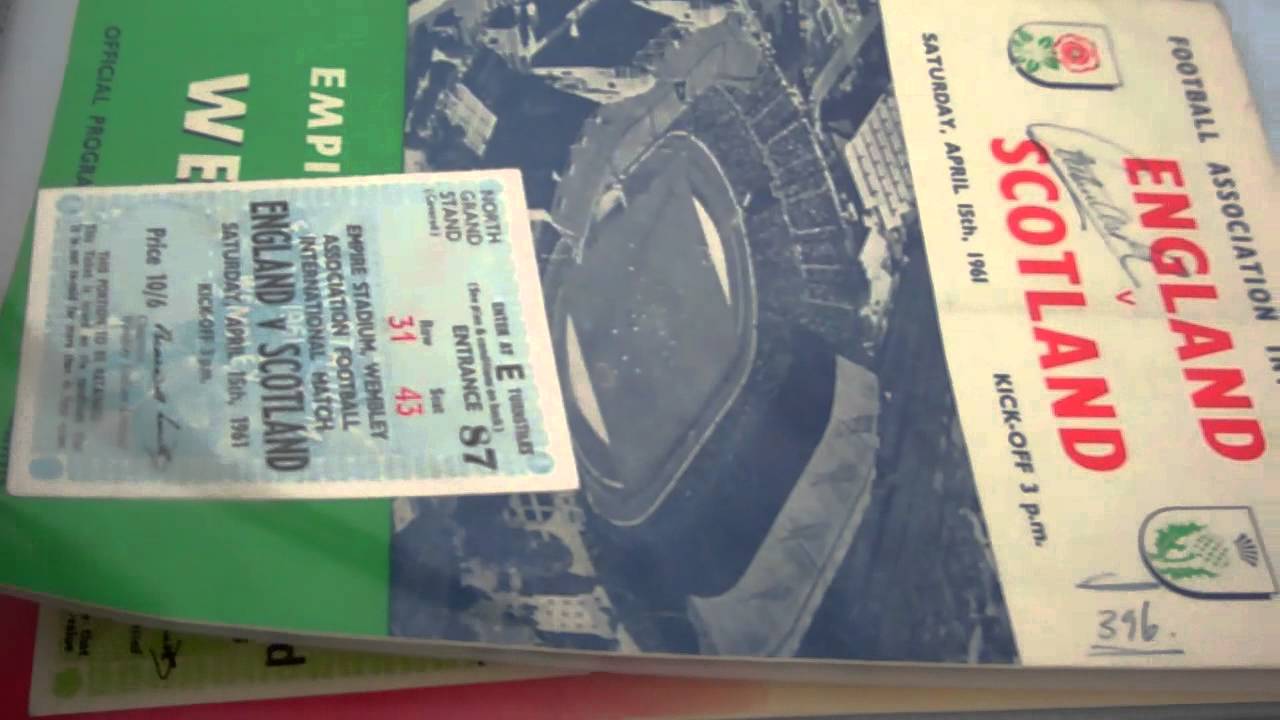 football programmes and tickets from 1940s-1970s