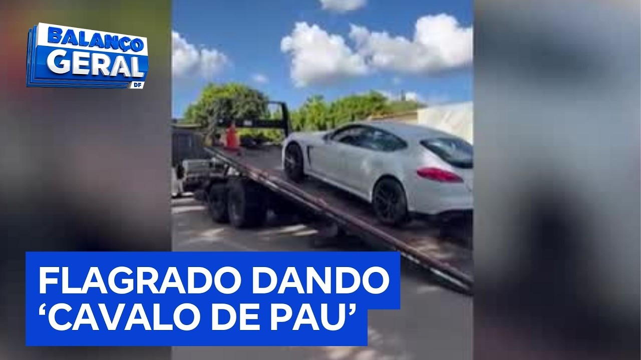 Polícia flagra motorista fazendo manobras perigosas com carro de luxo no DF | Balanço Geral DF