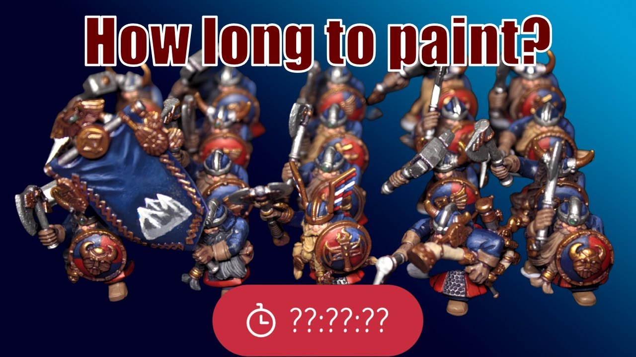 Batch painting Dwarf Warriors for my Warhammer The Old World army.