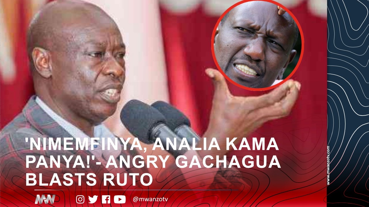 'NIMEMFINYA, ANALIA KAMA PANYA!'- ANGRY GACHAGUA BLASTS RUTO