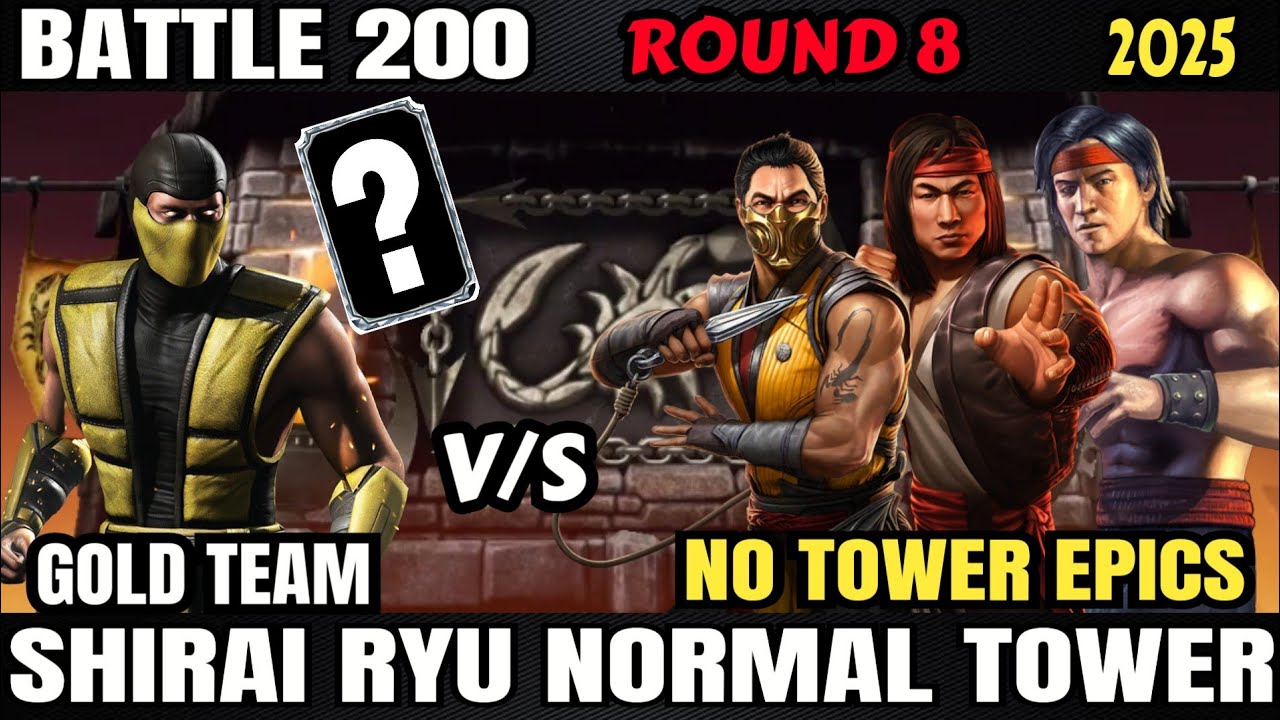 Shirai Ryu Tower | 200 Bosses | Beat By Gold Team R8 | Mk Mobile #shaokhangaming #games #mkmobile