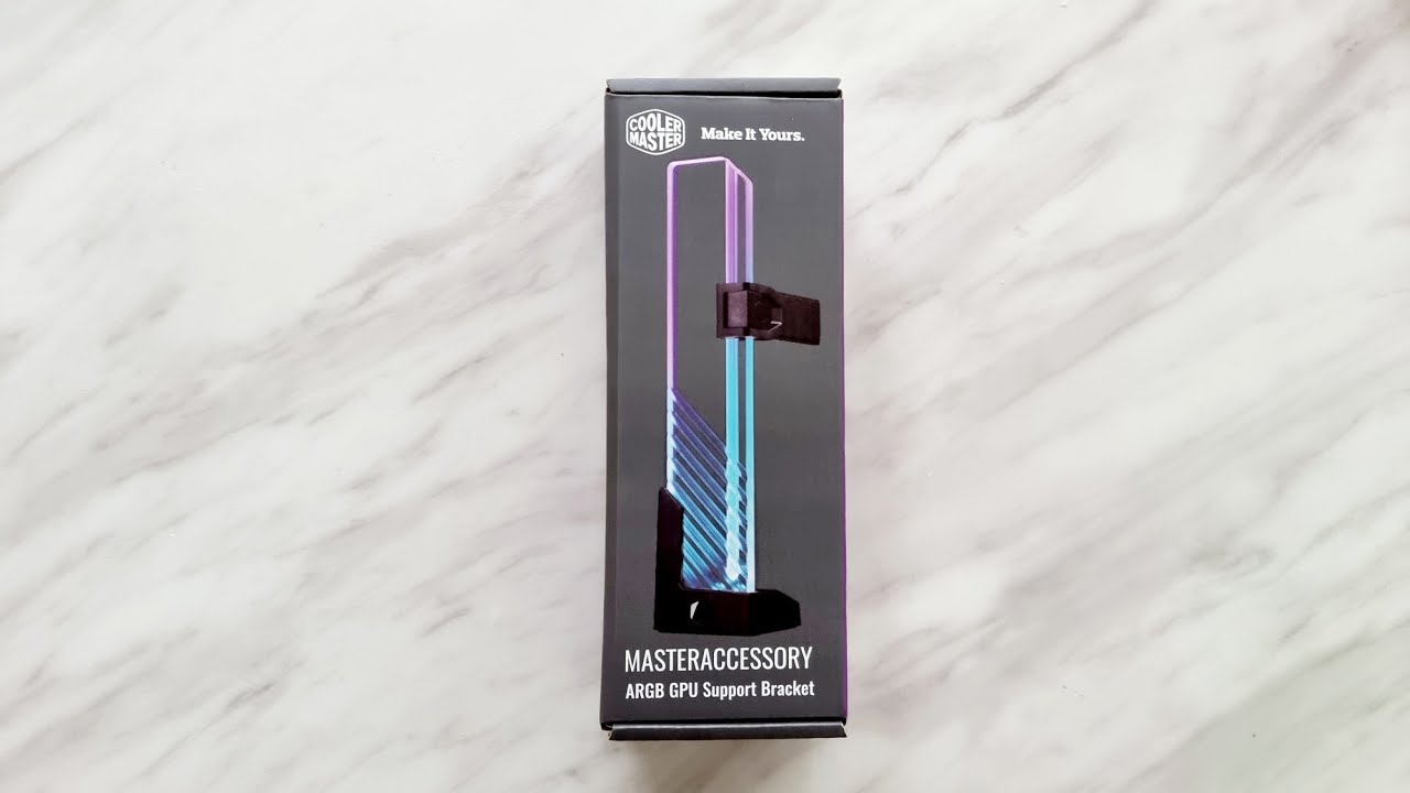 Распаковка универсального кронштейна для крепления видеокарты Cooler Master ARGB, разрешение 4K/6...