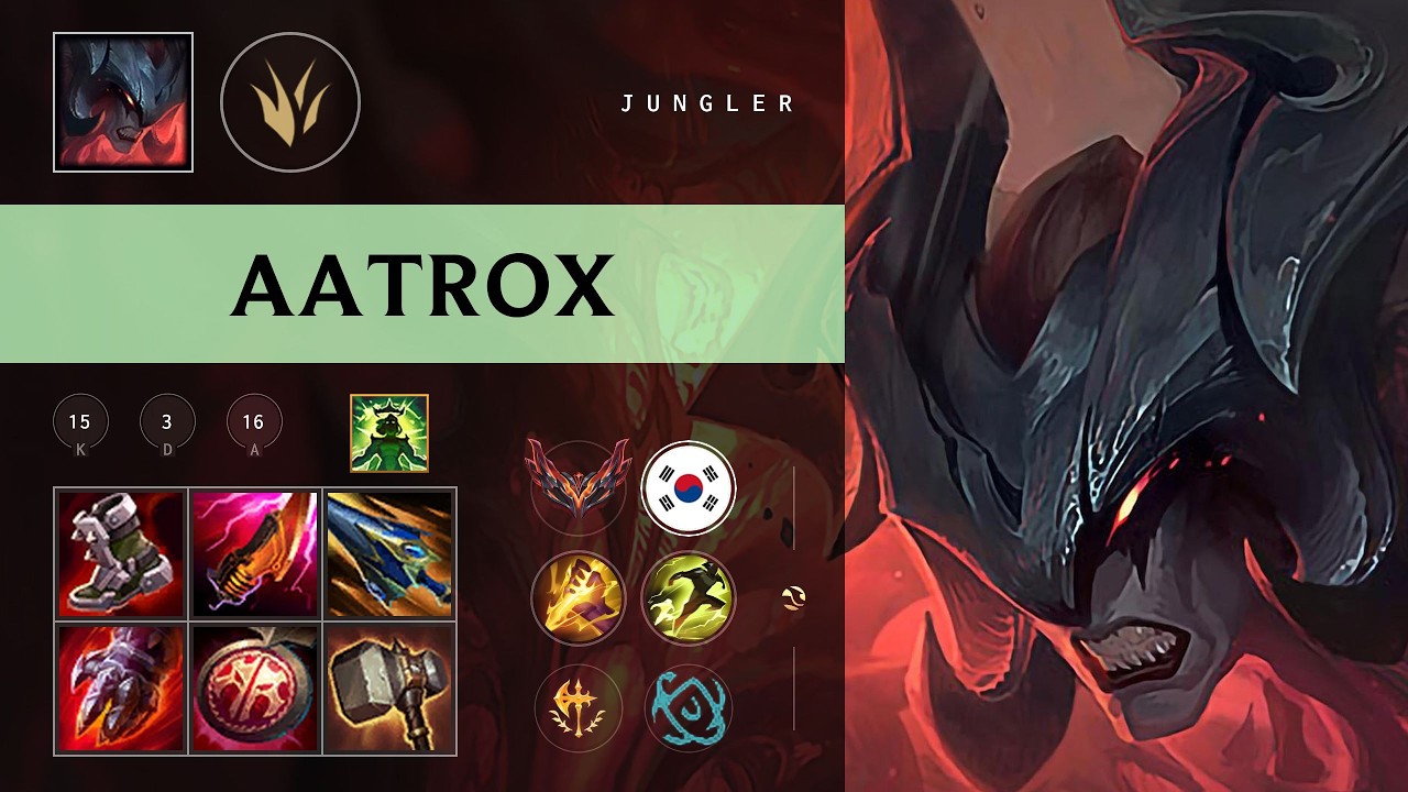 Aatrox Jungle vs Master Yi - KR Grandmaster Patch 26.09