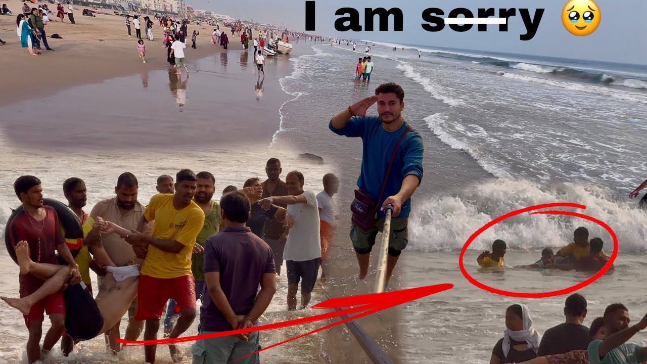 देखते ही देखते समंदर की लहर अपने साथ लेकर चली गई 🥹 puri BEACH 