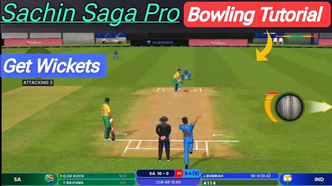 Sachin Saga Pro Cricket Game Bowling Tutorial | Get More Wickets | Sachin Saga Pro Tips, Tutorial