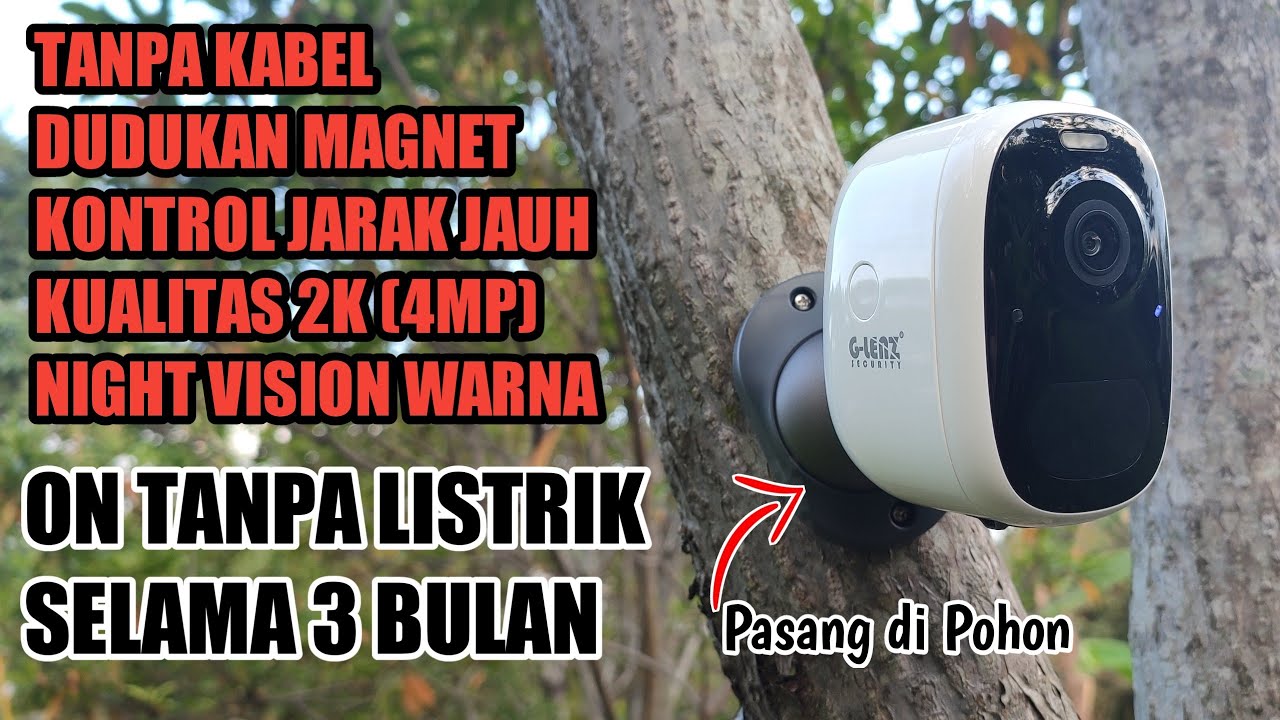 CCTV Tercanggih Tanpa Kabel Kualitas Video 4MP dan Kontrol Jarak Jauh | G-Lenz GWIP 9000 Terbaru