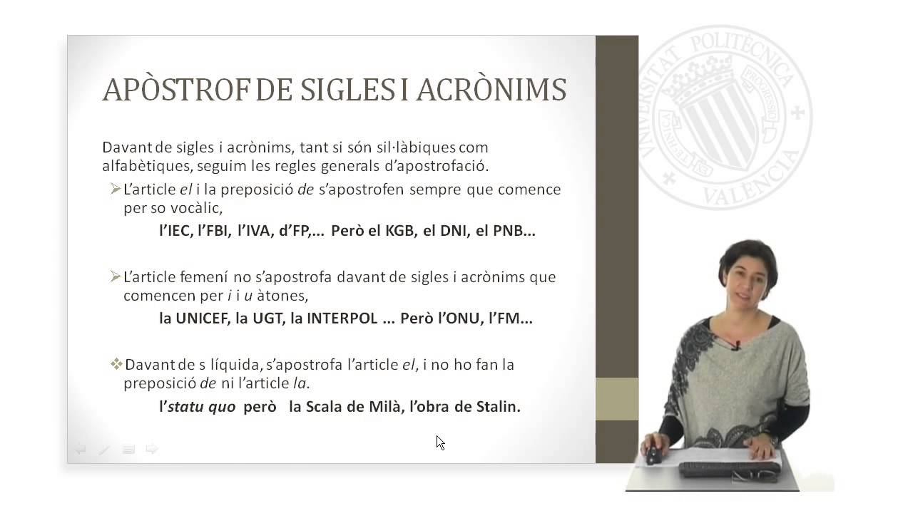 L'apòstrof |  | UPV