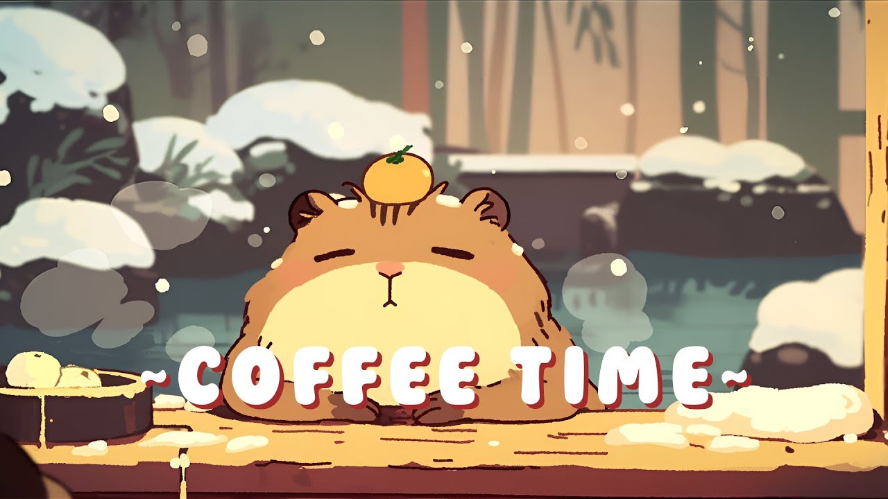 Capybara Lofi Music Station - Study Session Music Mix ~ Quiet Moments ~ 🦫 🌿 ☕