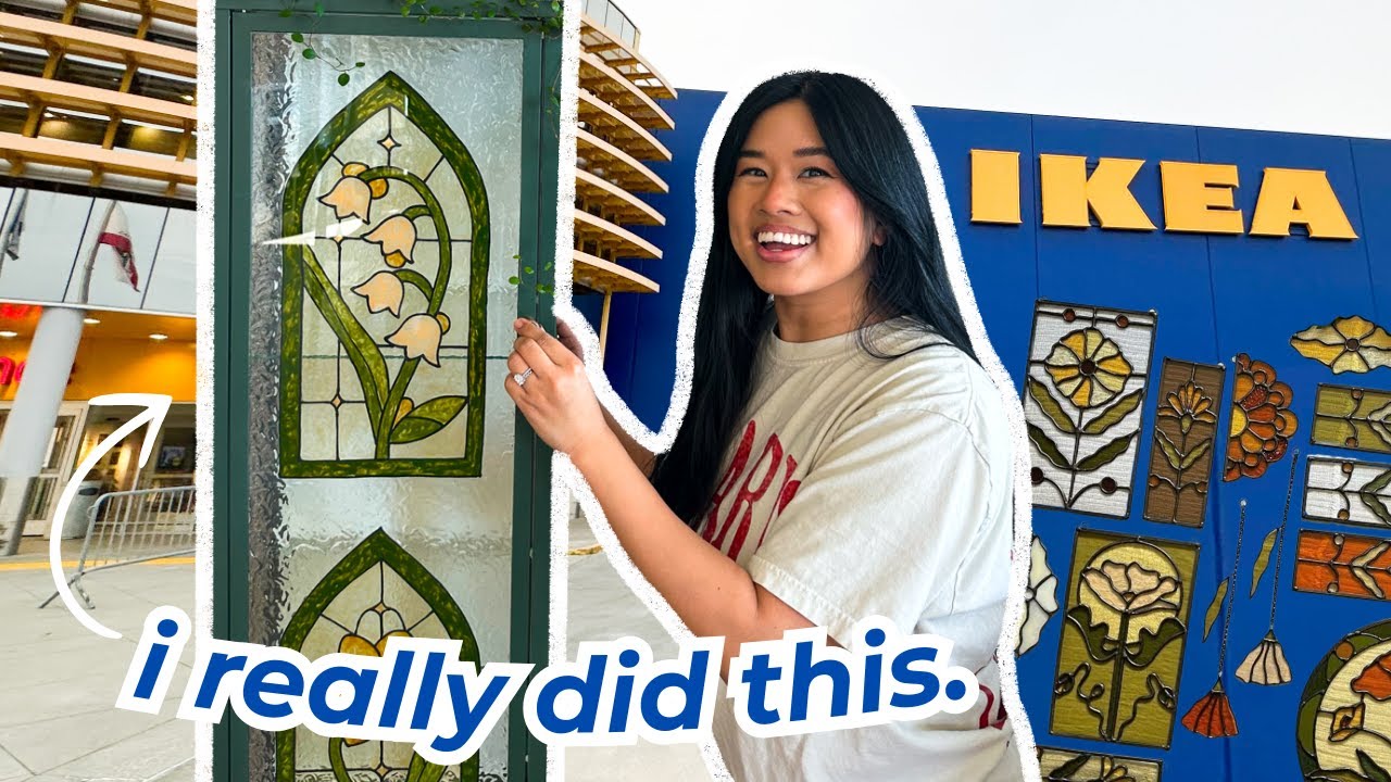 HACKING IKEA ITEMS FOR MY BALCONY (almost failed) 🌷 *brand new* diy stained glass greenhouse cabinet