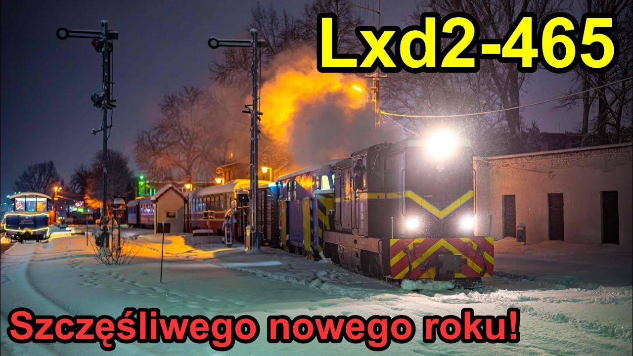 Lxd2-465 z pociągiem na zakończenie roku 2025 w Piasecznie