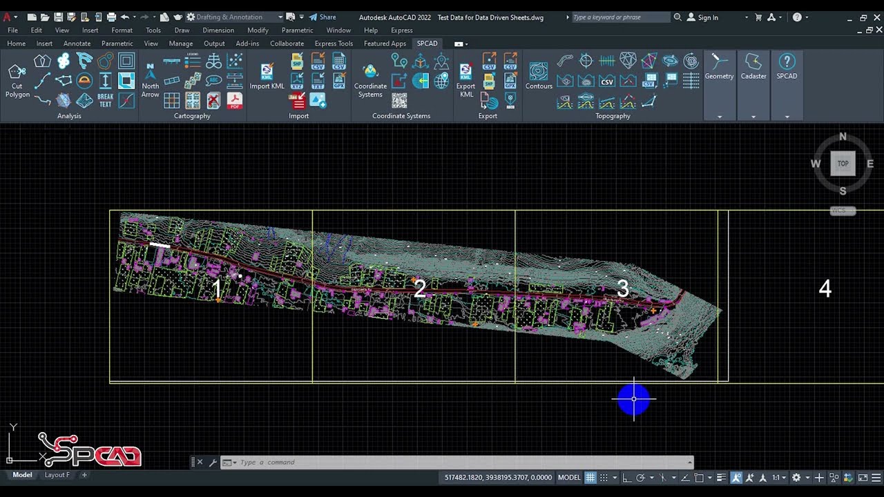Design Data Driven Sheets for an Area in AutoCAD