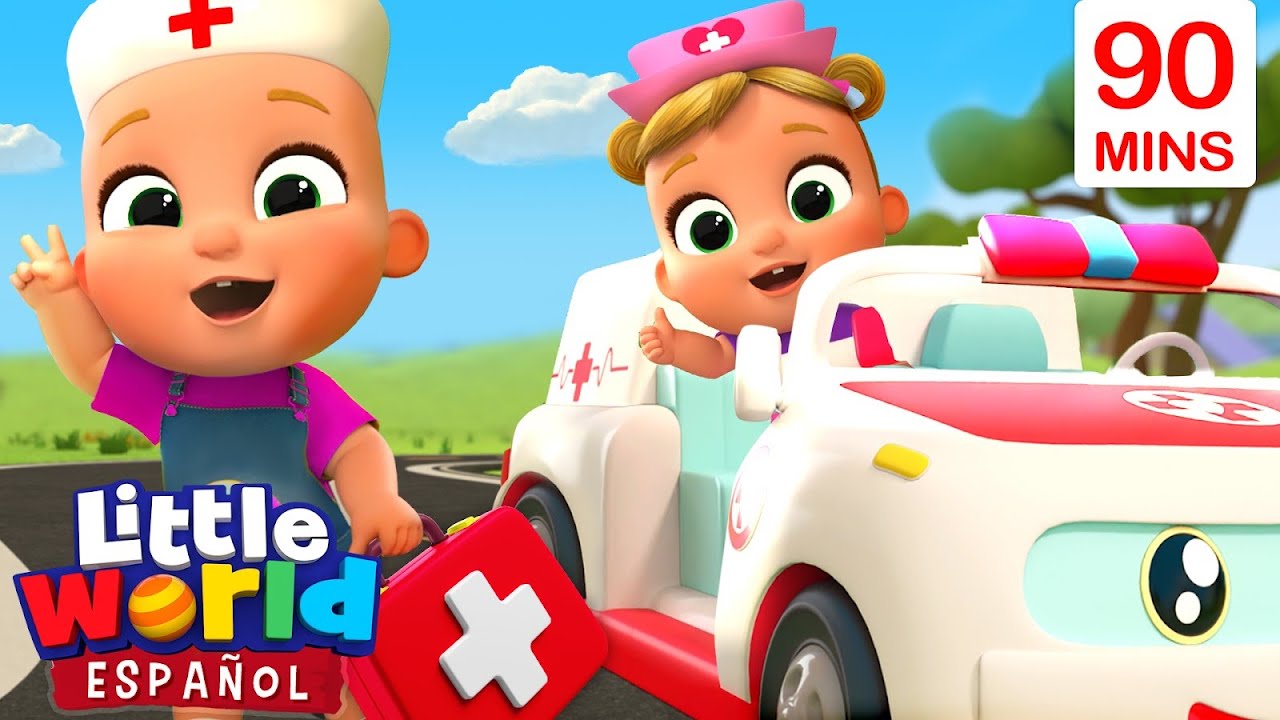 Las Ruedas De La Ambulancia 🚑 | Canciones Infantiles Para Aprender | Little World En Español