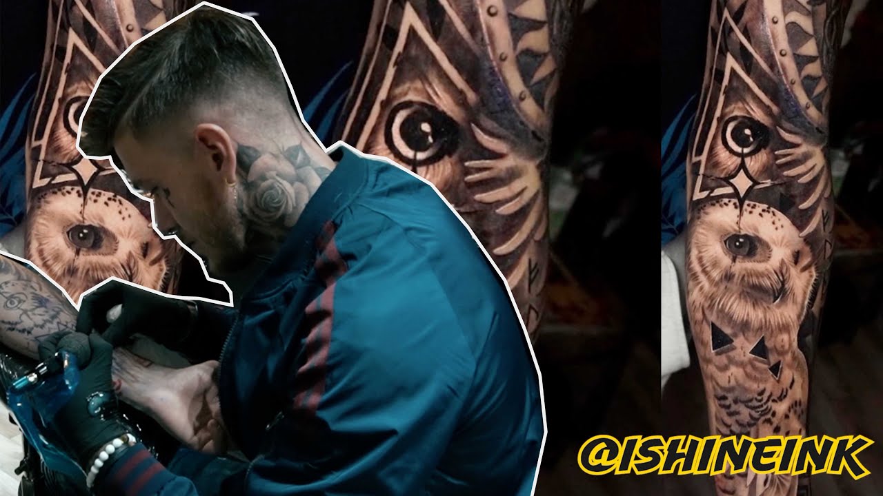 57. How to distinguish silhouette tattoos + 4th Session on a DOPE Sleeve @iShineink