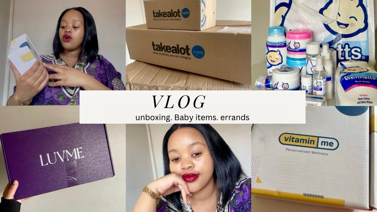 Vlog: mom life| pregnancy| shopping baby items| Takealot| unboxing| luvmehair| Hair influencer