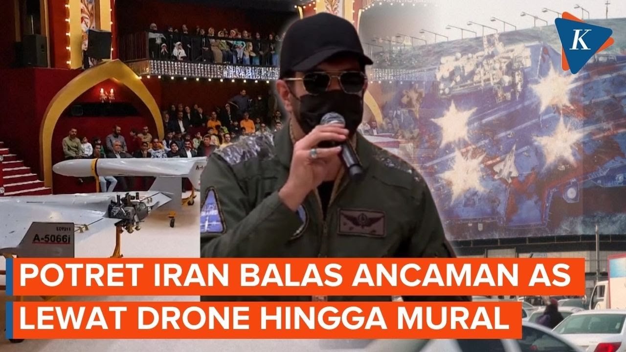 Iran Gertak Balik AS: Drone-drone Dipamerkan, Mural Dipajang!