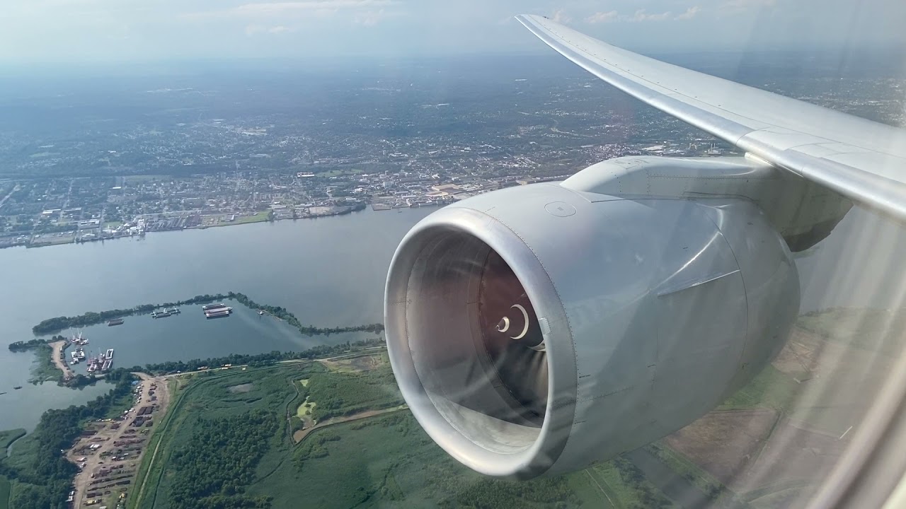 INCREDIBLE ENGINE ROAR: American Airlines Boeing 777-200ER Takeoff from Philadelphia