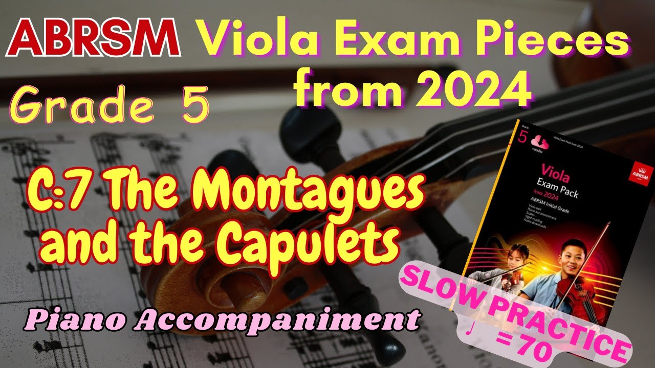 [Piano Accom] ABRSM Viola 2024 Grade 5 C:7 The Montagues and the Capulets by Prokofiev [♩= 70]