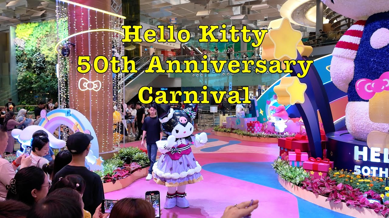 Hello Kitty 50th Anniversary Carnival at Changi T3 #singapore #hellokitty #cute #changiairport