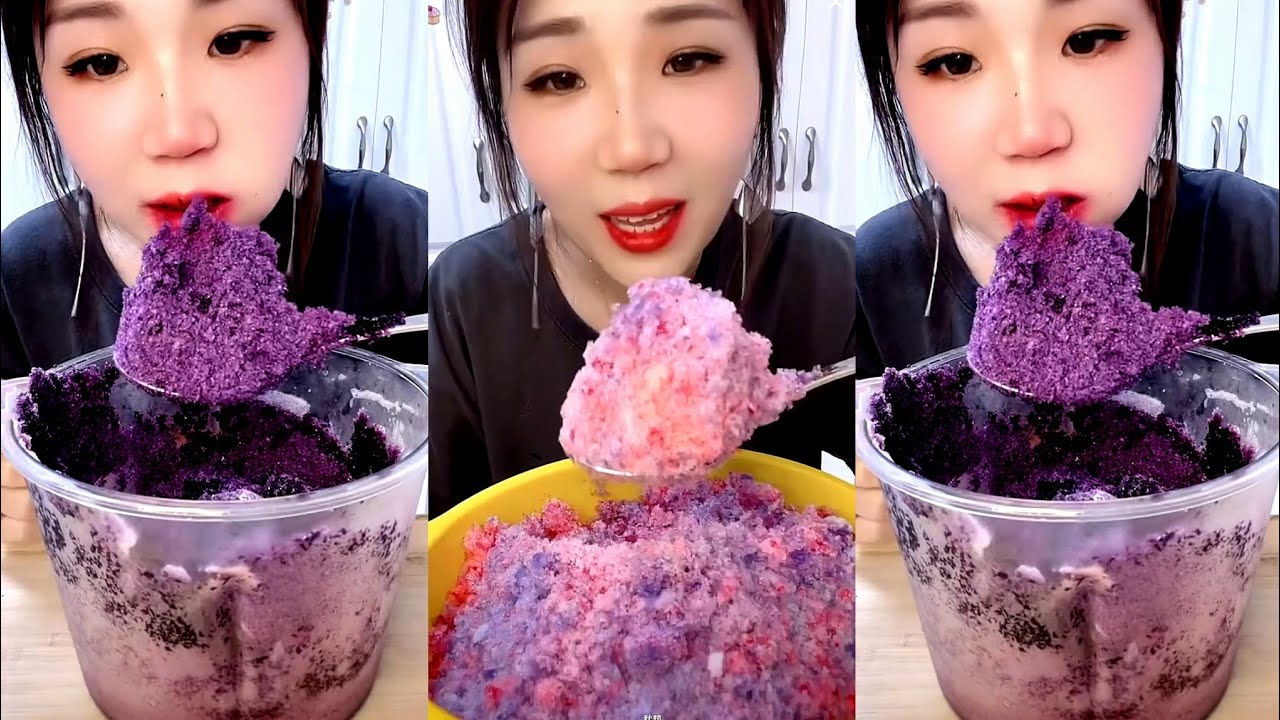 ASMR SHAVED ICE EATING / ICE EATING