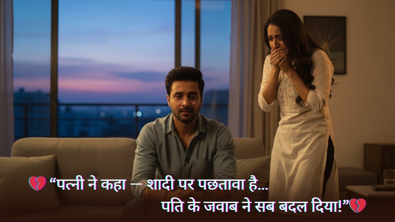 💔“पत्नी ने कहा — शादी पर पछतावा है… पति के जवाब ने सब बदल दिया!”💔 Emotional Heart Touching  story