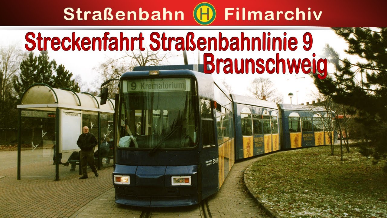 Streckenfahrt Straßenbahnlinie 9 Braunschweig  || Historische Originalaufnahmen | Dokumentation