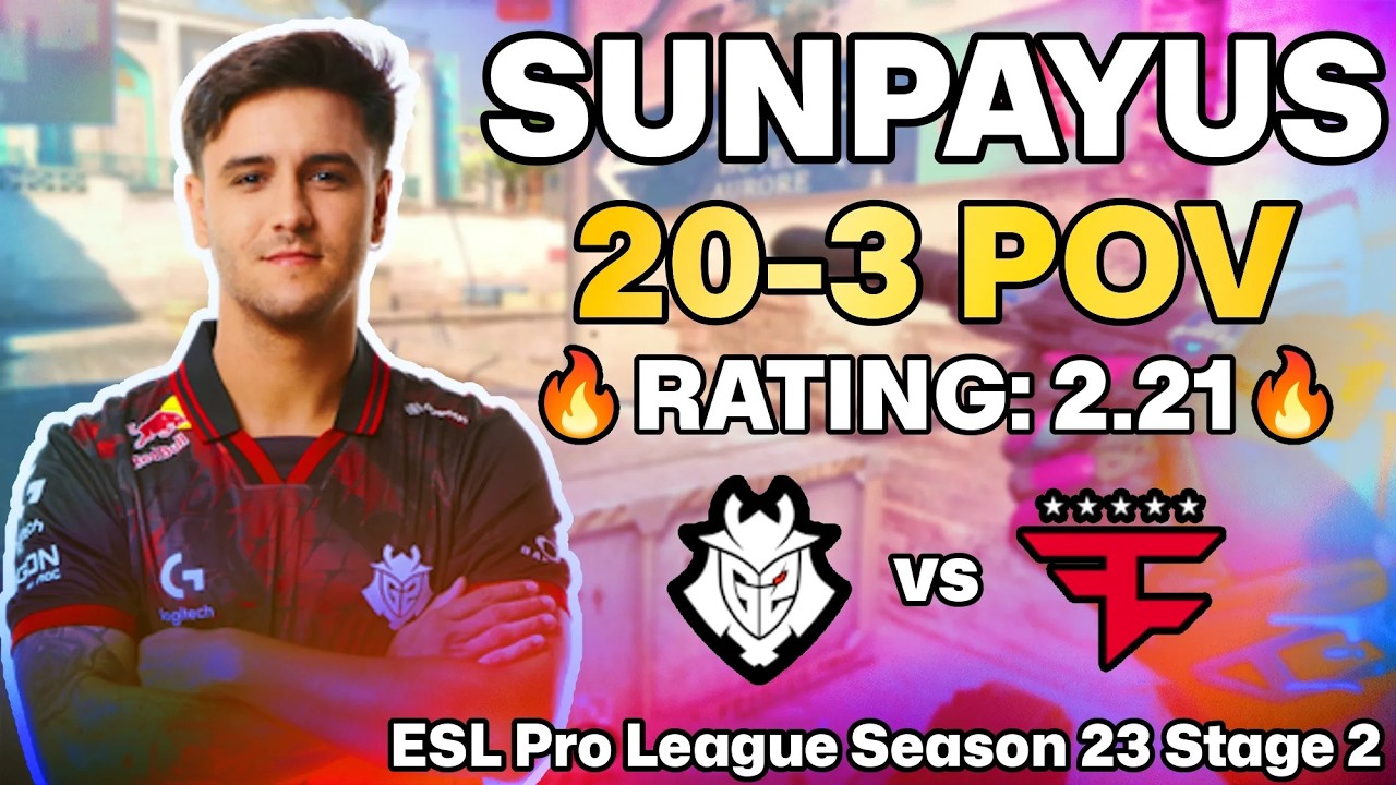 🔥 SUNPAYUS POV: DUST2 AWP MASTERCLASS vs FaZe! | ESL Pro League Season 23 Stage 2