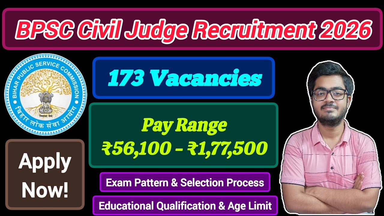 BPSC Civil Judge Recruitment 2026 || 173 Vacancies || Salary ₹1,77,500 || Apply Online || #viral 