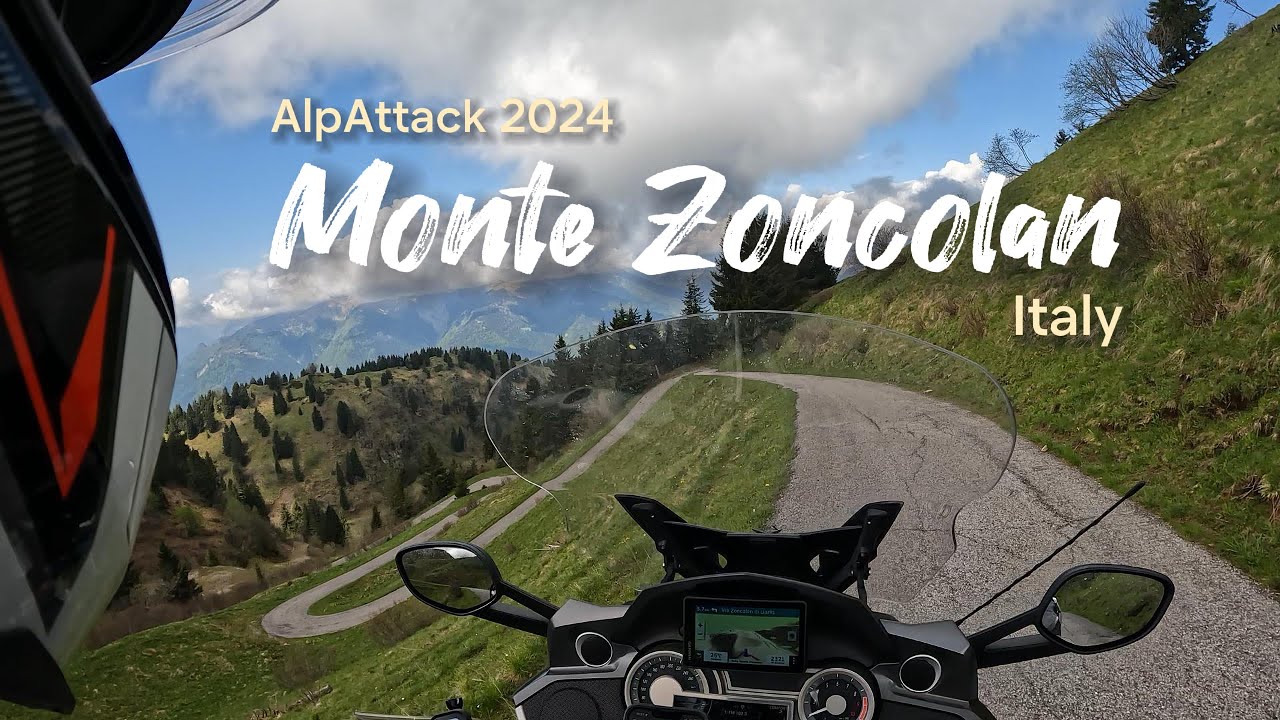 Riding Monte Zoncolan in Italy on the BMW K1600GT.