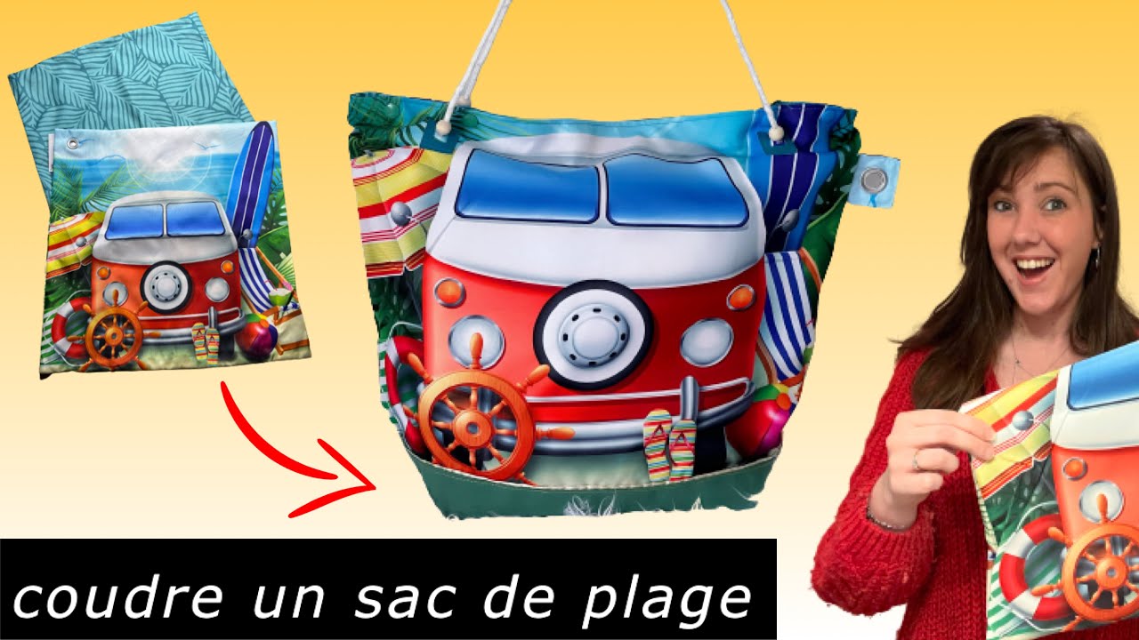 TUTO COUTURE - coudre un sac de plage pas cher #action